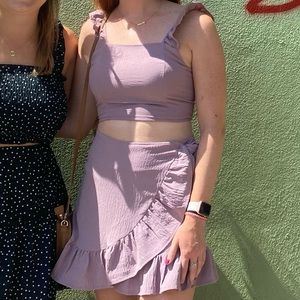 S pinky purple two piece set
